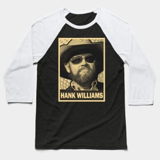 brown cream HankWilliams//retro art (exlusive) Baseball T-Shirt